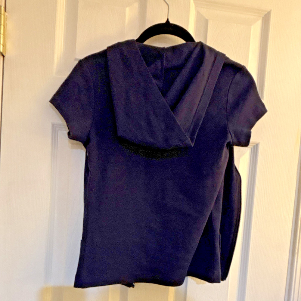Kavio! Women's Short Sleeve Full Zip Hoodie Blue Cotton Small - Picture 6 of 10